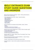 IBOLC ENTRANCE EXAM STUDY GUIDE QUESTIONS AND ANSWERS