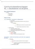 samenvatting communicatiewetenschappen  H1 tem 6/ 1BA 