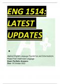 ENG 1514: LATEST UPDATES