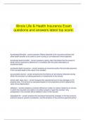 Illinois Life & Health Insurance bundled exam questions and answers.