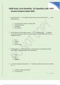 NATE Exam, Core Essentials 121 Questions with 100% Correct Answers Latest 2024..