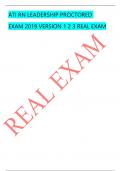 ATI RN LEADERSHIP PROCTORED EXAM 2019 | Combined VERSION 1, 2 & 3 70 QUESTIONS AND ANSWERS EACH  100% Revised and Graded A+ Answers.