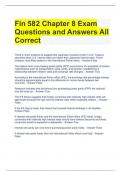 BUNDLE FOR Fin 582 Exam Questions and Answers All Correct