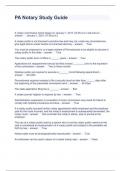 PA Notary Study Guide Questions with correct Answers 2024