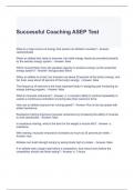 Successful Coaching ASEP Test 100% solved