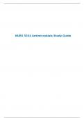 NURS 5334 Antimicrobials Study Guide