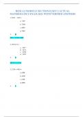 HESI A2 MODULE SECTION II SET 2 ACTUAL MATHEMATICS EXAM 2021 WITH VERFIED ANSWERS