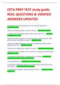 CETA PREP TEST study guide REAL QUESTIONS & VERIFIED ANSWERS UPDATED