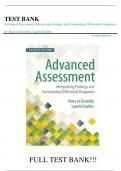 Test Bank For Advanced Assessment: Interpreting Findings and Formulating Differential Diagnoses Fourth Edition by Mary Jo Goolsby, Laurie Grubbs||ISBN NO:10,0803668945||ISBN NO:13,978-0803668942||All Chapters||A+,Guide.