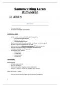 Samenvatting leren stimuleren ()