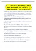 S-12 S-13 Standpipe and Sprinkler  Practice Questions and Answers| 2024  Update Correctly Solved| Grade A+ 