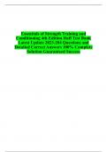 Essentials of Strength Training and Conditioning 4th Edition Haff Test Bank Latest Update 2023-204 Questions and Detailed Correct Answers 100% Complete Solution Guaranteed Success