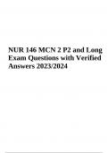 NUR 146 EXAM QUESTIONS WITH ANSWERS | NUR 146 Final Exam Questions with Verified Answers & NUR 146 (MCN2) Exam Questions with Verified Answers 2024/2025 (Graded A+)