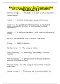 Radiologic Science for Technologist CH 1 Questions with Complete Solutions, A+