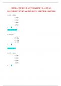 HESI A2 MODULE SECTION II SET 2 ACTUAL MATHEMATICS EXAM 2021 WITH VERFIED ANSWERS