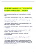 CMN 568 -Unit 3 Combo Test Questions With Verified Answers | updated