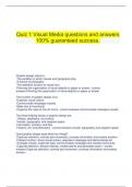 Quiz 1 Visual Media questions and answers 100% guaranteed success.