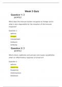 BIOL202 Week 5 Quiz Questions and Answers APU