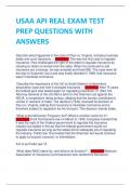 USAA API REAL EXAM TEST  PREP QUESTIONS WITH  ANSWERS