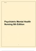 PSYCHIATRIC MENTAL HEALTH NURSING