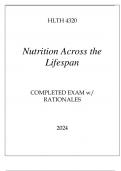 HLTH 4320 NUTRITION ACROSS THE LIFESPAN COMPLETED EXAM WITH RATIONALES 2024