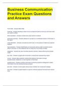 Business Communication Practice Exam Questions and Answers 