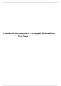 Test Bank for Canadian Fundamentals of Nursing, 6th Edition| Test Bank for Canadian Fundamentals of Nursing 6th Edition by Potter | 9781771721134 | |Chapter 1-48 | Complete Questions and Answers A+