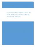 Calculus Early Transcendental Functions 7th Edition Larson Solutions Manual