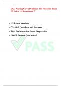 2023 Nursing Care of Children ATI Proctored Exam 15 Latest versions graded A  15 Latest Versions  Verified Questions and Answers  Best Document for Exam Preparation  100 % Success Guaranteed ATI Nursing Care of Children Version-1 4. A nurse is assisti