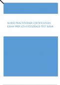 NURSE PRACTITIONER CERTIFICATION EXAM PREP 6TH FITZGERALD TEST BANK