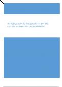 Introduction to the Solar System 3rd Edition Rothery Solutions Manual