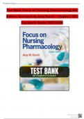 Focus on nursing pharmacology 8th edition test bank by amy karch chapter 1 59 complete guide