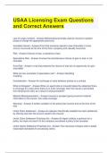 USAA Licensing Exam Questions and Correct Answers  