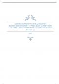 AMERICAN SOCIETY OF RADIOLOGIC TECHNOLOGISTS(ASRT) CALIFORNIA SUPERVISOR AND OPERATOR EXAM STUDY 100% VERIFIED 2023 | RATED A+