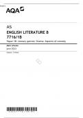 AQA AS ENGLISH LITERATURE A Paper 1B Mark scheme June 2023-7716