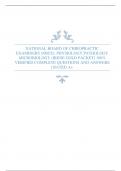 NATIONAL BOARD OF CHIROPRACTIC EXAMINERS (NBCE): PHYSIOTHERAPY BOARDS TEST,BIOCHEMISTRY SPINAL ANATOMY,PHYSIOLOGY PATHOLOGY MICROBIOLOGY (IRENE GOLD PACKET) 100% VERIFIED COMPLETE QUESTIONS AND ANSWERS | RATED A+