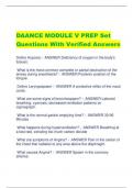 DAANCE MODULE V PREP Set Questions With Verified Answers