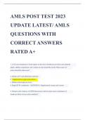 AMLS POST TEST 2023  UPDATE LATEST/ AMLS  QUESTIONS WITH  CORRECT ANSWERS  RATED A+   