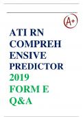 New File Update: ATI RN Comprehensive Predictor 2019 Form E Exam Questions and Answers  (180 Q&A) | A+ guide.