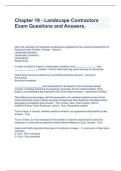 Chapter 19 - Landscape Contractors Exam Questions and Answers.