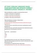 ATI TEAS 7 ENGLISH LANGUAGE USAGE EXAM QUESTIONS AND DETAILED CORRECT ANSWERS ALREADY GRADED A+. REVISED