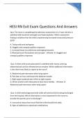 HESI RN Exit Exam Questions And Answers latest 2024/2025