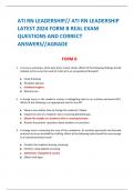 ATI RN LEADERSHIP// ATI RN LEADERSHIP LATEST 2024 FORM B REAL EXAM QUESTIONS AND CORRECT  ANSWERS//AGRADE     A nurse is assessing a client who had a recent stroke. Which of the following findings should indicate to the nurse the need for referral to an o