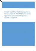 Theory and Treatment Planning in Family Therapy A Competency-Based Approach 1st Edition by Diane R. Gehart Test bank