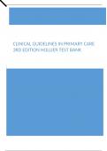 Clinical Guidelines in Primary Care 3rd Edition Hollier Test Bank