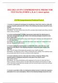 2022-2023 ATI PN COMPREHENSIVE PREDICTOR TEST BANK (FORM A, B, & C) latest update ATI PN Comprehensive Predictor Form A 1. A nurse is reviewing the techniques for transferring a client from a bed to a chair with a group of assistive personnel (AP). Which 