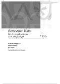 Answer Key for An Introduction to Language 10th Edition By Victoria Fromkin, Robert Rodman, Nina Hyams (All Chapters, 100% Original Verified, A+ Grade)