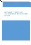 Essentials of Athletic Injury Management 11th Edition Prentice Test Bank