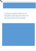 Evidence-Based Practice in Nursing and Healthcare 4th Edition Melnyk Test Bank