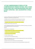  ATI RN COMPREHENSIVE PREDI//ATI RN COMPREHENSIVE PREDICTOR 800+ REAL EXAM QUESTIONS AND VERIFIEDANSWERS 2023-2024 LATEST UPDATES// 100% GUARANTEE A PASS RATE   A nurse on a med surge unit has received change of shift report and will care for 4 clients. W